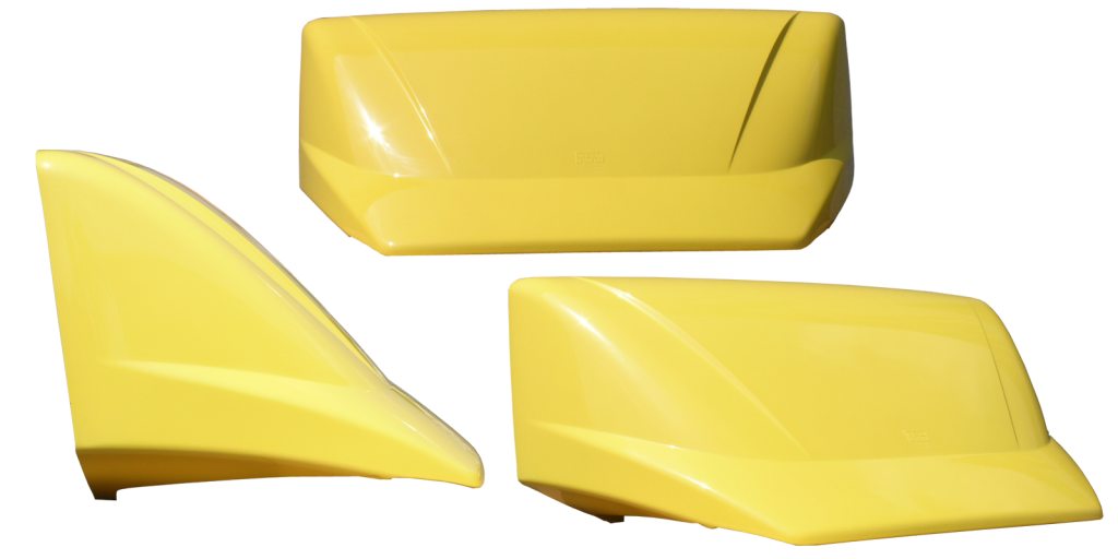 eine Dachhaube aus drei Perspektiven